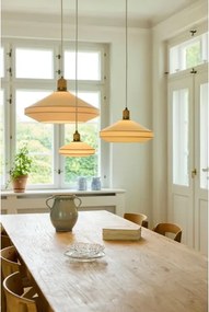 Halo Design 744091 - Lampada sospesa a cavo PARIS 1xE14/40W/230V Ø 24 cm crema/ottone/rovere