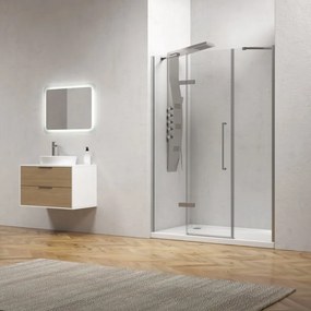 Porta doccia 140 cm battente con 2 laterali fissi | KT6000 - KAMALU