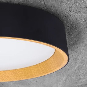 Solight WO8016 - Plafoniera LED dimmerabile LARIOS LED/48W/230V+RC diametro 39 cm nero