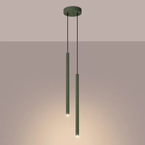 Sollux SL.1519 - Lampadario a sospensione con filo PASTELO 2xG9/8W/230V verde