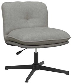 Sedia Da Ufficio Girevole Grigio Chiaro İn Tessuto /