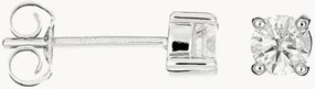 Orecchini in oro bianco con diamanti Single Diamond, 1 carato