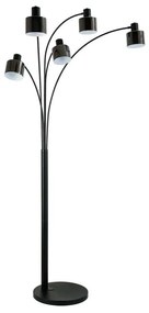 Lampada da terra Zelda nero nichel, in ferro, H 210 cm, 5xMAX42W