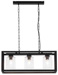 Jupiter 1805 - MC3 - Lampadario a sospensione con catena MACARI 3xE27/60W/230V nero