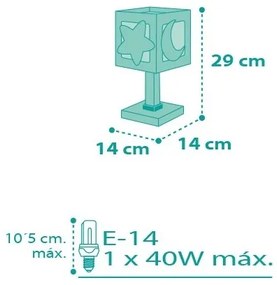 Dalber D-63231H - Lampada per bambini MOONLIGHT 1xE14/40W/230V