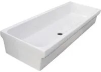 Lavabo a canale in ceramica 90x45x20 cm