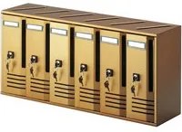 alubox cassetta postale a 6 posti bronzo art. c6 21760