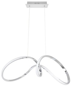 Lampadario LED a sospensione con filo TESORO LED/48W/230V cromo lucido