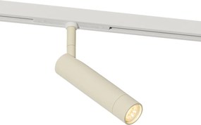 Faretto moderno beige e bianco per sistema binario monofase - Slimline Uzzy