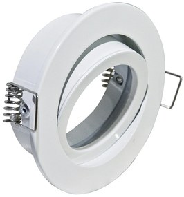 Faretto Incasso Oil Orientabile Tondo Alluminio Bianco 1 Luce Gu10 D8,3Cm