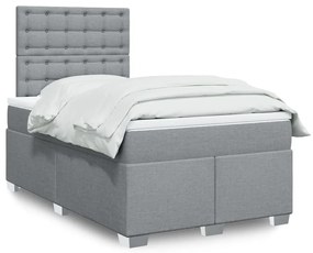Giroletto A Molle Con Materasso Grigio Chiaro 120x200cm Tessuto /
