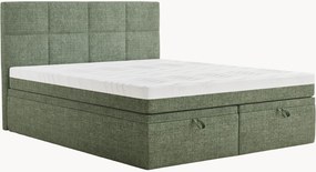 Letto boxspring in ciniglia fatto a mano con contenitore Umage, H3