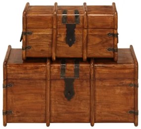 Set Forzieri 2 pz in Legno Massello di Acacia e Sheesham
