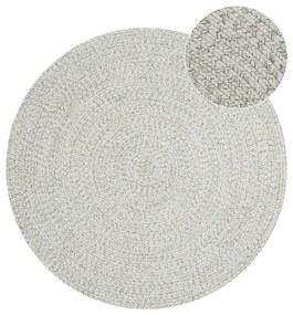 Tappeto rotondo bianco/beige per esterni ø 150 cm - NORTHRUGS