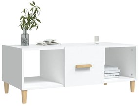 Tavolino da Salotto Bianco 102x50x40 cm in Legno Multistrato