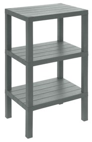 Scaffale Da Bagno Salvaspazio 75 Cm Tre Ripiani Feridras "Woody" Grigio