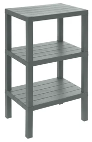 Scaffale Da Bagno Salvaspazio 75 Cm Tre Ripiani Feridras "Woody" Grigio