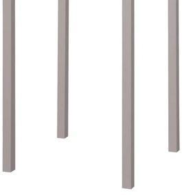 Tavolo alto BASILEA in metallo tortora 70&#215;70 cm, impilabile