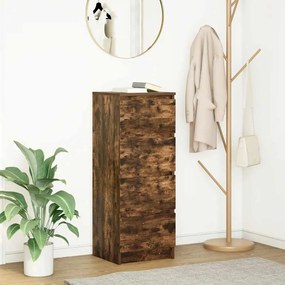 Credenza Rovere Fumo 37,5x35x99 Cm İn Legno Multistrato /