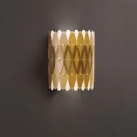 Applique Moderna Amanda 1 Luce In Polilux Oro Con Cavo Made In Italy