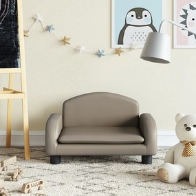 Divano Per Bambini Cappuccino 50x40x30 Cm İn Similpelle /