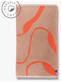 Asciugamani arancio/marrone chiaro in set da 2 in cotone biologico 50x90 cm Nova Arte - Mette Ditmer Denmark