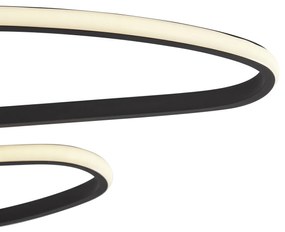 Plafoniera di design nera 100 cm con LED dimmerabile a 3 livelli 2 luci - Pepe