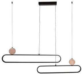 Lampadario LED sospeso su cavo FLORENTYNA LED/48W/230V 4000K nero/beige