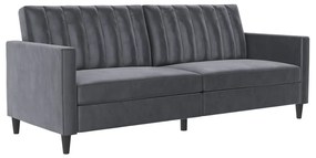 Divano grigio in velluto 207 cm Celine - Støraa