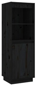 Credenza nera 37x34x110 cm in legno di pino