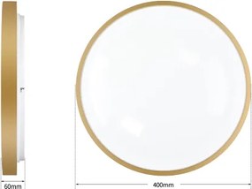 Brilagi - Lampada LED dimmerabile GLASS POOL DOUBLE LED/48W/230V 40 cm dorata + telecomando