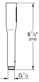 GROHE 27400000 - Doccetta a mano EUPHORIA COSMOPOLITAN Stick 216 mm, cromo lucido