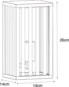 Lampada da parete esterna moderna nera 26 cm IP44 - Dijon