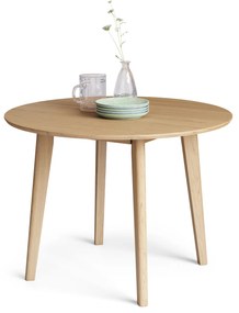 ROXY Rovere Naturale - TAVOLO ROTONDO IN LEGNO PER CUCINA / SALA DA PRANZO RETRÒ