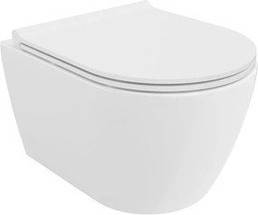 Mexen Carmen WC Rimless Tornado con sedile slim a chiusura rallentata, duroplast, bianco lucido - 30880500T
