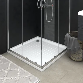 Piatto Doccia Con Superficie Puntinata Bianco 80x80x4 Cm İn Abs /