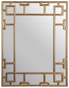 Specchio da parete 70 x 2,5 x 90 cm Dorato Metallo