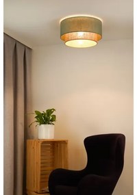 Duolla - Plafoniera BOHO 1xE27/15W/230V diametro 45 cm verde/marrone