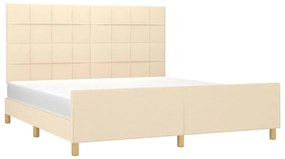 Giroletto senza materasso crema 180x200 cm in tessuto