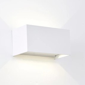 Applique LED moderno da esterno DAVOS DOUBLE bianco IP54, luce bianco naturale 91.6 lumen, MANTRA