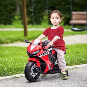 Moto Elettrica per Bambini con Licenza Honda CBR 1000RR 6V Velocità 3km/h Rosso...