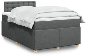 Giroletto A Molle Con Materasso Grigio Scuro 120x190cm Tessuto /