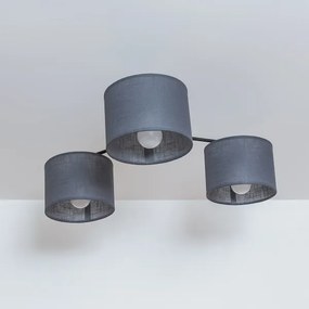 Plafoniera ALBA 3xE27/15W/230V grigio