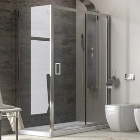 Kamalu - Cabina doccia 140x90cm altezza 180cm modello K410NS