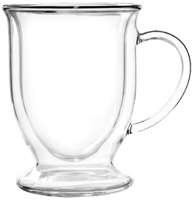 Tazze in set con parete doppia/da latte in vetro 2 pz 250 ml Amo – Vialli Design