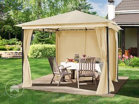 TOOLPORT Gazebo da giardino Paradise Classic crema, 3x3m - (300109)