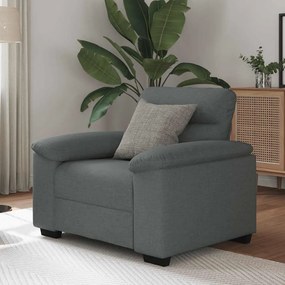 Poltrona Grigio Scuro 60 Cm İn Tessuto /
