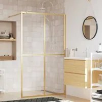 Parete per Doccia Walk-in Vetro Trasparente ESG 118x195 cm Oro 154949