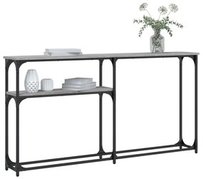 Tavolino consolle grigio sonoma 145x22,5x75cm legno multistrato