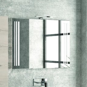 Composizione bagno sospesa 100cm mobile specchio e colonna - KAMALU